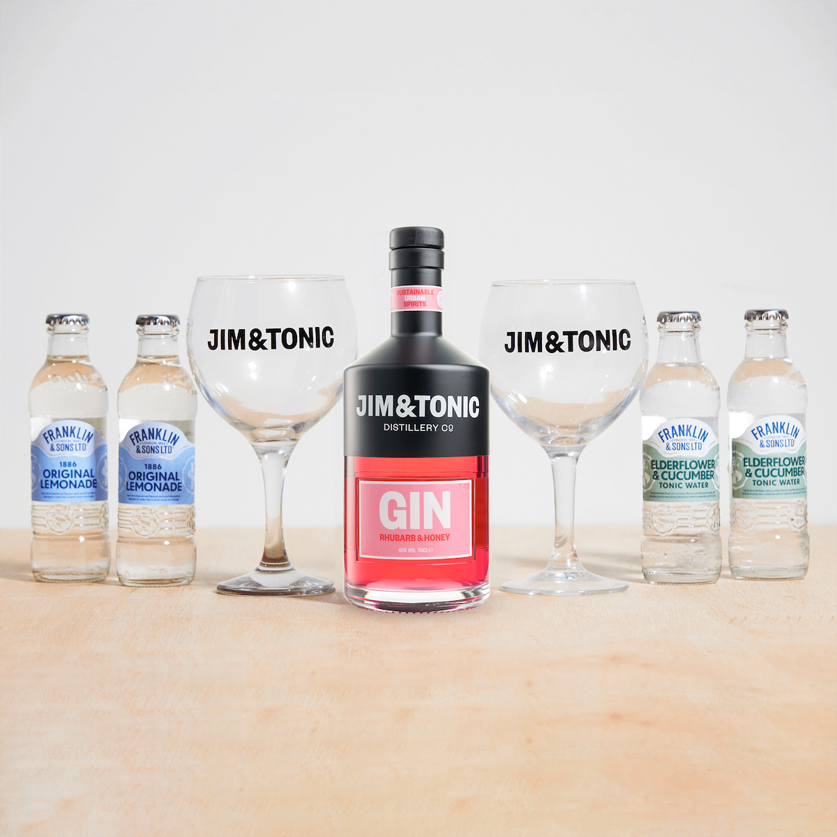 Gin & Tonic Kit: Rhubarb & Honey Gin